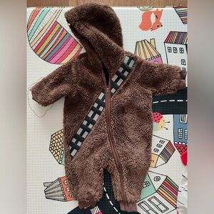 Gap chewy fleece bunting suit size 3-6 months like new